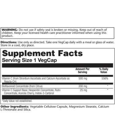 Solaray Reacta-C 500 mg - 60 Vegan Capsules for Immune Support - Buy Online on GoSupps.com