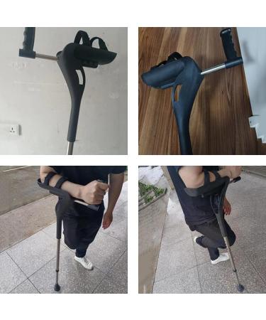 Walking Crutches Medical Arm Crutches for Women Men Ergonomic Adjustable Aluminum Forearm Crutches Walking Mobility Aid Balanced Walker for Adults wit Lucky Star Grey 1pcs - Buy Online on GoSupps.com
