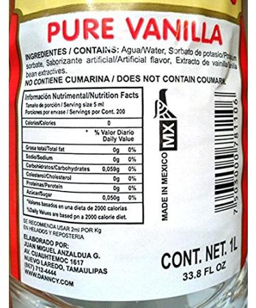 2 x Danncy Clear Pure Mexican Vanilla Extract 33oz - 2 Plastic Bottles Lot (Sealed) from Mexico - Buy Online on GoSupps.com