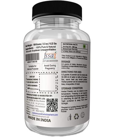 SHN Premium Avocado Soyabean Unsaponifiable (ASU) - 100% Pure Natural Extract Powder (100 Gram) - Buy Online on GoSupps.com