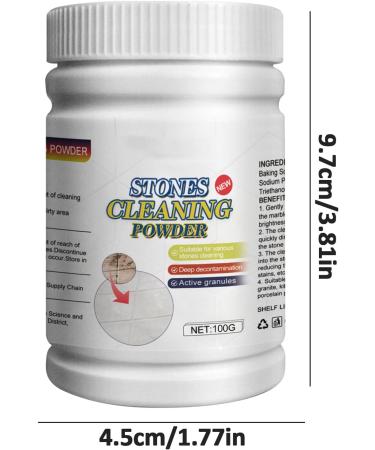 Stone Cleaning Powder | Multifunctional Cleaning Agent - Stone Cleaner Marble Polishing Powder Cleaners and Polishes for Marble Tile Granite Kitchen Cooktops 100g - Buy Online on GoSupps.com