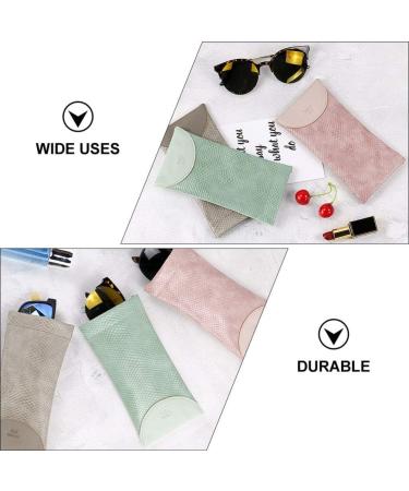 EXCEART 2pcs PU Leather Sunglasses Case & Pouch - Stylish Sunglasses Holder Bag for Home Outdoor & Travel - Buy Online on GoSupps.com