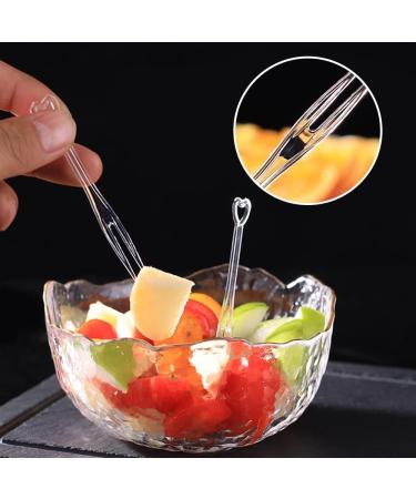 Plastic Cutlery Set 140 Pieces plastic spoons forks Plastic Fruit Fork plastic Knives Durable Quality Reusable and Portable Plastic Cutlery Set for Birthday Parties Camping Cutlery (Clear) - Buy Online on GoSupps.com