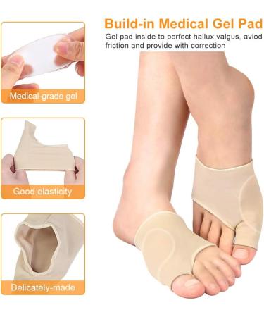 Gel Bunion Sleeve for Men & Women | Bunion Corrector & Relief with Gel Pad for Big Toe Straightener | Day & Night Use for Hallux Valgus, Hammer Toe, Tailors Bunion - Buy Online on GoSupps.com