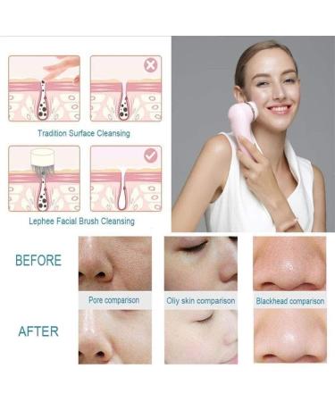 Corsehild Facial Cleansing Brush IPX7 Waterproof Facial Spin Brush 3 Speed Modes for Deep Cleansing Exfoliating Removing Calluses and Blackheads Waterproof and Portable USB Charging Pink - Buy Online on GoSupps.com