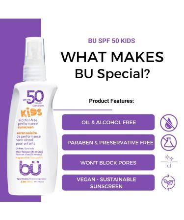 Kids SPF 50 Sunscreen Spray - Sweat & Water-Resistant, Clear, Moisturizing, Non-Comedogenic, Oil, Alcohol, and Cruelty-Free - 1 Ounce - Buy Online on GoSupps.com