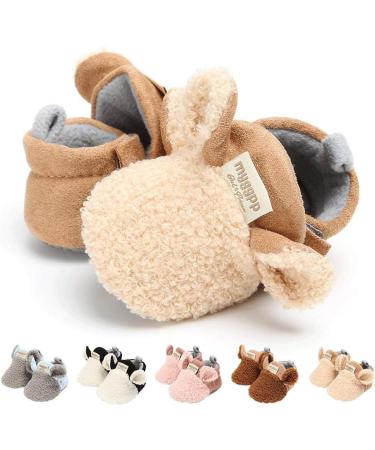 TMEOG Baby Booties Slippers | Infant Boots for First Steps | Winter Sock Crib Shoes for Boys & Girls | 0-18 Months | Khaki Sheep Design - Buy Online on GoSupps.com