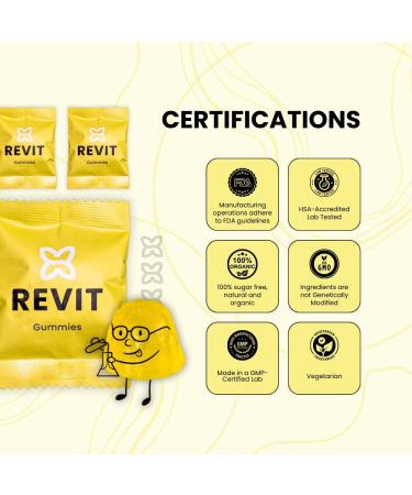REVIT - Award Winning Post-Drinking Recovery Gummy | Liver Support & Recovery | DHM + Curcumin + Ginger + Vitamins + Anti-oxidants | All-Natural | Vegetarian | Non GMO - Buy Online on GoSupps.com