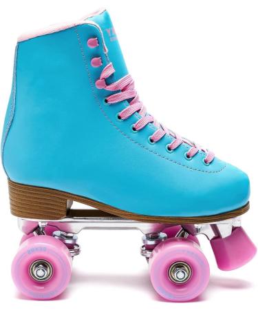 Goupsky Roller Skate Shoes for Women/Youth - Retro 4 Wheels Quad Skates - Blue Size 9 - Indoor & Outdoor - Buy Online on GoSupps.com