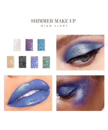 Kilshye Glitter Liquid Eyeshadow - High Pigment Metallic Eye Shadow in D- Blue 15 | Long Lasting & Waterproof Liquid Makeup for Women and Girls - Buy Online on GoSupps.com