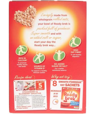 Ready Brek Smooth Porridge Oats Original 450g (Pack of 3) - Buy Online on GoSupps.com