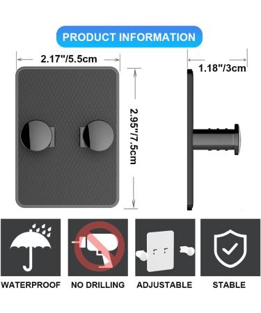 HOXSURY Waterproof Self Adhesive Razor Holder - Adjustable Hooks for Shower and Kitchen - 2 Pack (White) - Buy Online on GoSupps.com