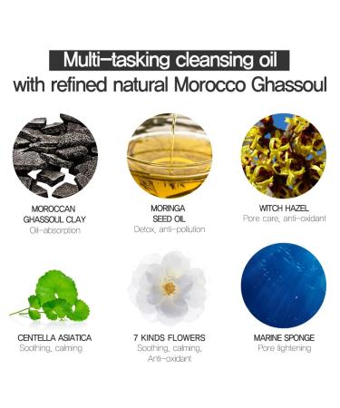 Buy IASO Ghassoul Black Cleansing Oil 7.76oz | Remove Blackheads & Makeup | Best Cleansing Oil for Face - Buy Online on GoSupps.com