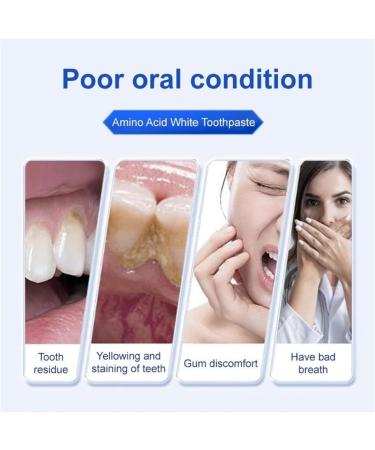 Amino Acid White Toothpaste for Sensitive Teeth | Enamel Whitening & Oral Care | Deep Clean & Stain Removal Gel with 5% Hydroxyapatite - Buy Online on GoSupps.com