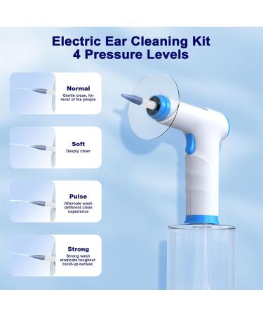 Electric Ear Wax Removal Kit with 4 Modes & 5 LED Lights - Includes 10 Nozzle Ear Washer - Buy Online on GoSupps.com