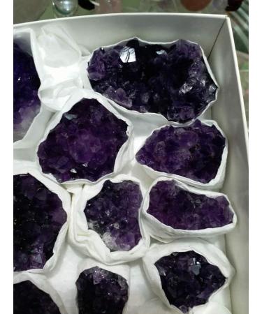 14 Uruguay Natural Amethyst Quartz Original Raw Stones and Minerals Natural Luster - Buy Online on GoSupps.com