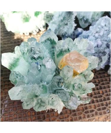 500-600g Hot Green Ghost Quartz Crystal Cluster Stones Specimen for Home Decoration Fengshui Freeform kaixun - Buy Online on GoSupps.com