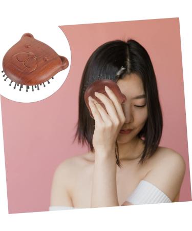 Buy Hapinary Bear-Shaped Wooden Comb & Massage Brush - Scalp Washer & Hair Massage Tool - Ideal for Healthy Hair Care | International Shipping Available - Buy Online on GoSupps.com