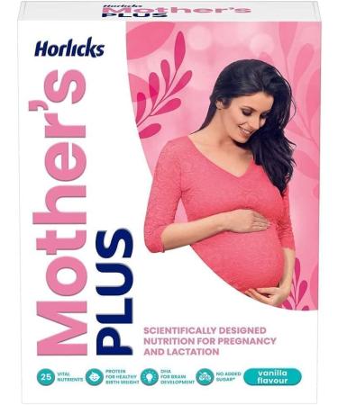 SENTA Mother's Horlicks Plus Vanilla Health Drink 500 g Refill Pack for Pregnancy & Lactation with Proteins for Healthy Birth Weight - No Added Sugar (Vanilla)