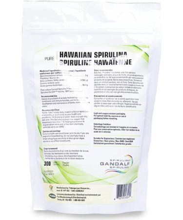 Gandalf Hawaiian Spirulina Powder Ultra Pure Blue-Green Algae Certified 3rd Party Tested Canada s Most Trusted Brand Vegan - 300g - Buy Online on GoSupps.com