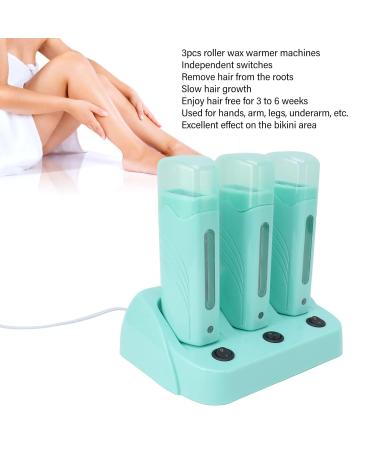 Sonew Roll-On Wax Warmer - Portable Hair Removal Heater for Legs Armpits & Bikini - Triple Cartridge Wood-Based Wax Warmer - Buy Online on GoSupps.com