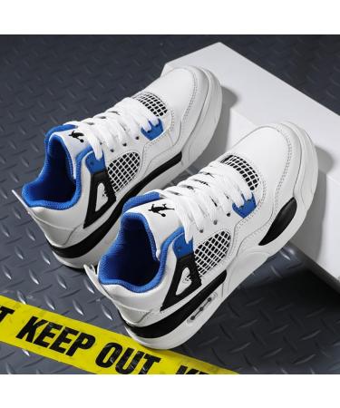 Adoff Basketball Shoes for Kids | Universal Casual Sports Shoes for Boys & Girls | Size 36 EU | Blue & White - Buy Online on GoSupps.com