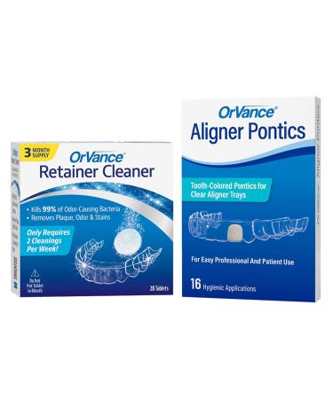 OrVance Retainer Cleaner Tablets (28 Count) & OrVance Pontics (16 Count)