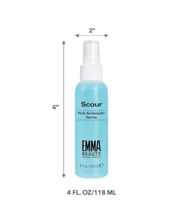 EMMA Beauty Scour Nail Antiseptic Cleanser - 12+ Free Formula, Vegan & Cruelty-Free - 4 oz - Buy Online on GoSupps.com