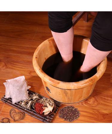 BaySerry Ginger Spatholobus Foot Bath Soak Powder Chinese Herbal Medicine , for Promote Blood Circulation, Dispelling Dampness & Healthy Feet (5PCS Foot Bath Soak Powder 100g)