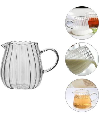 Hemoton Glass Creamer Pitcher Glass Creamer Small with Handle Tea Coffee Creamer Pitchers Dispenser Sauce Serving Pitcher Creamer Jug for Kitchen Clear Glass Creamer Pourer - Buy Online on GoSupps.com
