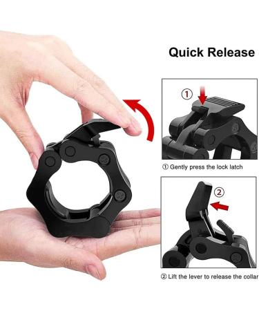 Buy Elegance-go Dumbbell Closures - 4 Quick Lock Barbell Clamps (25mm) for All Workouts - Blue & Black - Buy Online on GoSupps.com