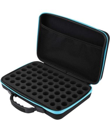 Cocoarm Essential Oils Carrier Bag - Hard Shell Case for 60 Bottles (5ml 15ml) - Outdoor Organizer 31 x 22.5 x 7.7 cm (Blue) - International Shipping Available - Buy Online on GoSupps.com