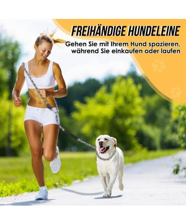 Eyien 3m Dog Leash for Medium to Large Dogs - 8-in-1 Reflective Double Leash with Adjustable Buckles & Handles - Ideal for Two Dogs Up to 100kg Light Gray - Buy Online on GoSupps.com