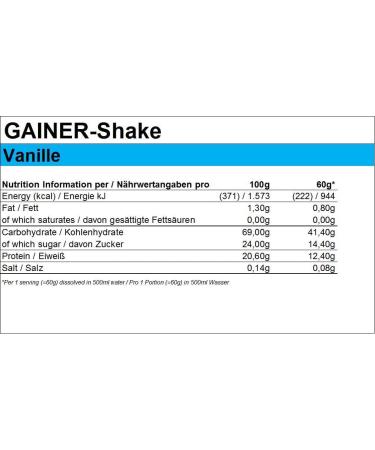 Peeroton Gainer Shake Vanilla - Buy 600g Pack for Optimal Weight Gain | International Shipping Available - Buy Online on GoSupps.com