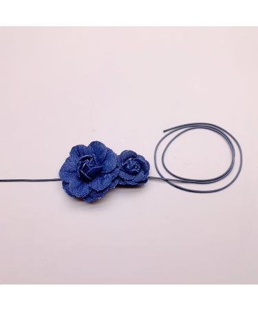 Southjieling Adjustable Flower Choker Necklace | Elegant Rose Choker for Girls & Women | Fashionable Dark Rope Accessories - International Shipping Available - Buy Online on GoSupps.com