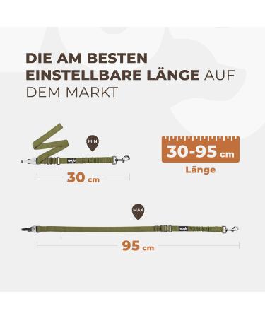 Buy 30-95cm Wuglo Dog Safety Belt for Car - Adjustable Universal Dog Strap in Khaki - Ideal for Child Safety Seat & Secure Travel - Buy Online on GoSupps.com