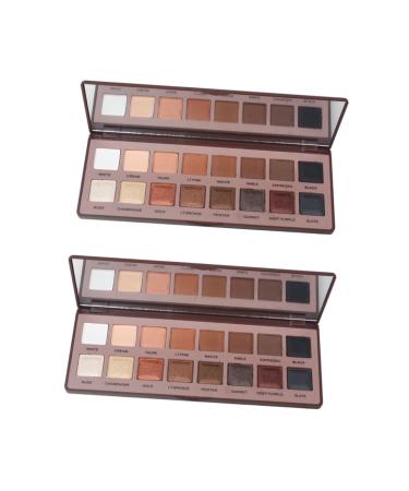 FOMIYES 2pcs 16 Earth Eyeshadow Palette 16 Colors Eyeshadow Palette Eye Shadow Pearlescent Combination 1 count (Pack of 1) Chocolatex2pcs