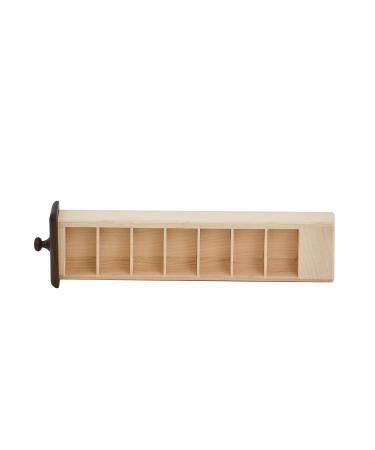 Wooden Pill Box Holder Organizer - Walnut 1 Period 7 Days - International Shipping Available - Buy Online on GoSupps.com