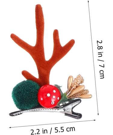 FRCOLOR 8 Pairs Christmas Hair Clips Antler Alligator Clips Antler Barrettes Deer Ear Headband Christmas Deer Costume Christmas Hair Pin Elk Deer Hair Clips Elk Antler Berry Abs Miss Girl - Buy Online on GoSupps.com