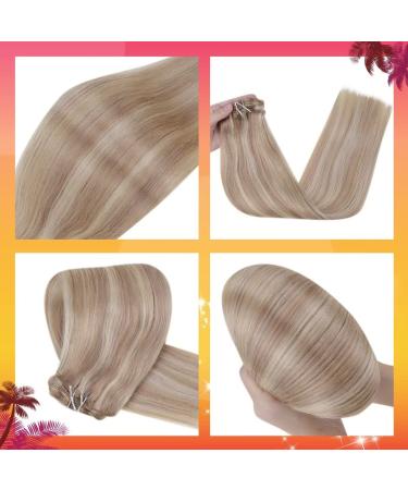 Buy Hetto Blonde Clip Extensions - Real Remy Hair 80g 30cm Ash Blonde Highlights #18/613 - Top Quality Clip-Ins for Hair Recovery - Buy Online on GoSupps.com