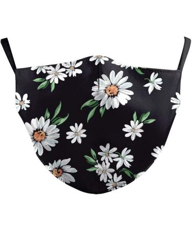 Sunflower Floral Print Anti Pollution Mouth Covers Cotton Half Face Mouth Reusable Dustproof Washable Facial Decoration Cotton Breathable Anti Droplet Dust-Proof Face Mouth - Buy Online on GoSupps.com