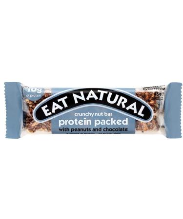 Eat Natural High Protein Peanut and Chocolate Flavored Fruit and Nut Bars Gluten Free 12 Count