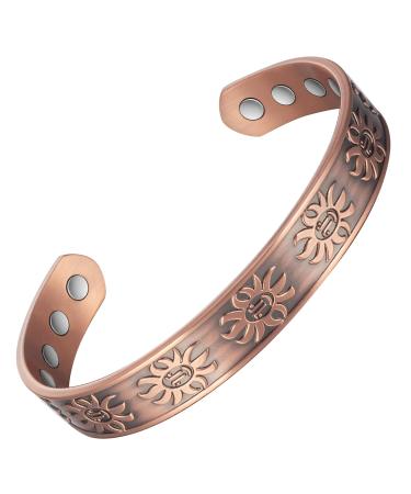 EnerCoppeX Copper Magnetic Bracelet for Women - Detox Jewelry with 3500 Gauss Magnet (CPB-2052)