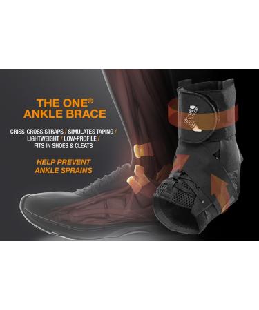 THE ONE Ankle Brace Black MED | Premium Support for Sports & Recovery | International Shipping Available - Buy Online on GoSupps.com