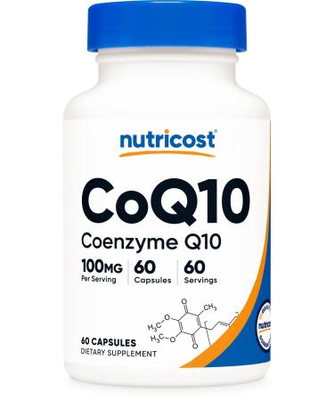 Nutricost CoQ10 100mg 60 Vegetarian Capsules 60 Servings - Coenzyme Q10 1 Count (Pack of 60)