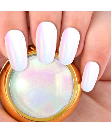 MEILINDS 2 Pcs Mermaid Chrome Nail Powder Kit - Neon & Iridescent Holographic Glitter for Unicorn Nails - Rainbow Mica Powders for Chrome Nail Art - Buy Online on GoSupps.com