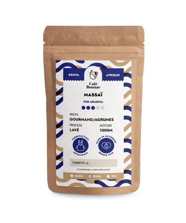 Caf Bonnac - Caf En Grain Kenya Massa 500gr 100% Arabica De Haute Altitude | Go t Fruit Et Intense | Torr faction Artisanale En France | Caf En Grain Pour Machine Caf Grain Origine Contr l e 1 500 g (Lot de 1)