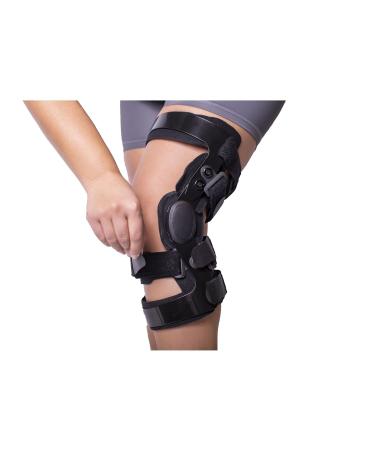 Brace Direct Ligament Knee Brace for Pain Relief | Dual Hinged Support for ACL PCL LCL MCL & Arthritis - Men & Women M - Right - Buy Online on GoSupps.com