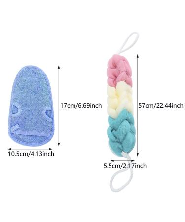 Buy Luffa Bath Sponge Set - 3 Shower Sponges 2 Exfoliating Gloves & Massage Shoes for Ultimate Body Care | Perfect for Sauna & Shower - Buy Online on GoSupps.com