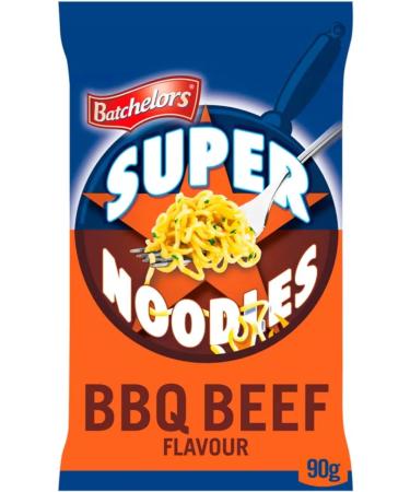 Batchelors Instant Super Noodles Variety Pack - 8 x 90g 2 Beef 2 Chicken 2 Curry 2 Bacon - Quick & Tasty Noodle Selection for Meals on the Go - Buy Online on GoSupps.com